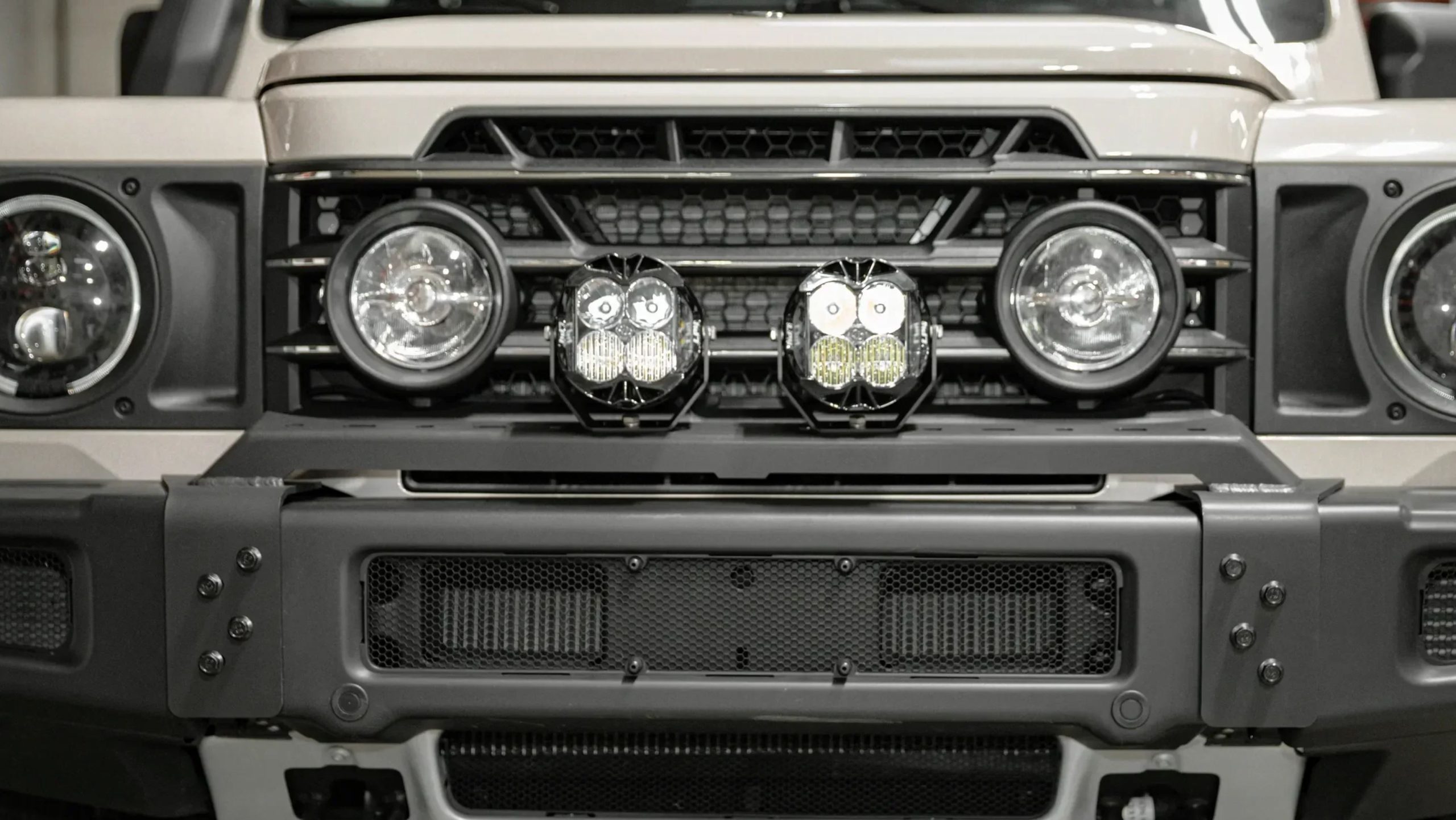 Leitner Ineos Grenadier Front Bumper Light Bar Spotlights Australia Expedition Hq 2