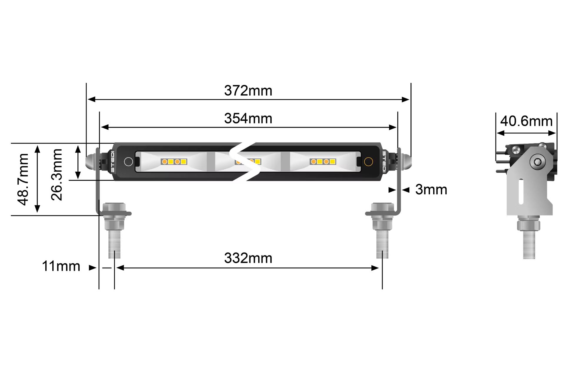 Stedi Micro Touch Dual Colour 13.9 Inch Ineos Grenadier Flood Light Australia Expedition Hq 5