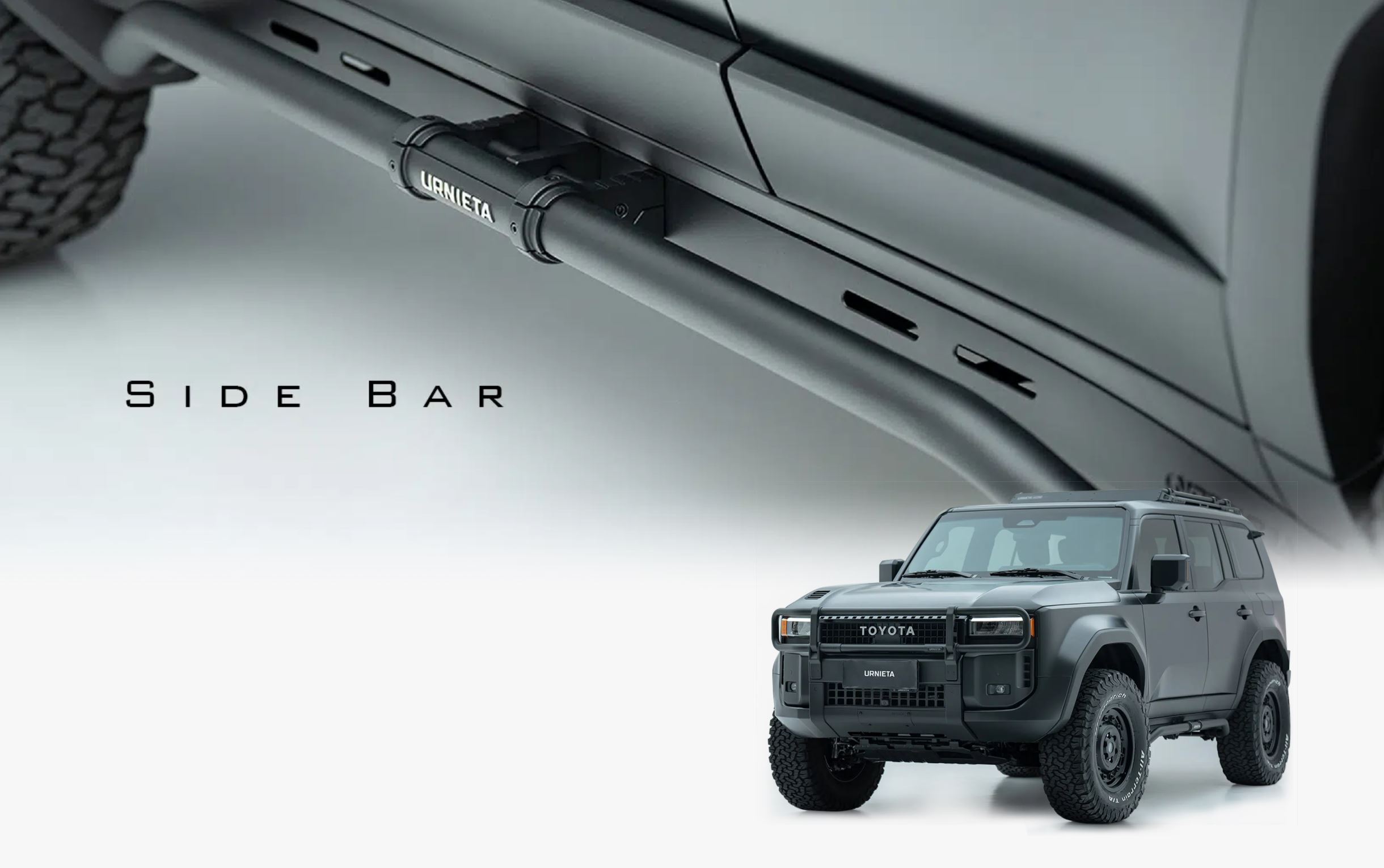Urnieta Side Steps Rock Sliders, Toyota Landcruiser Lc250 Prado 4x4 Accessories Australia 1