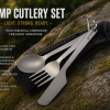 Compact Titanium Camping Cutlery Set