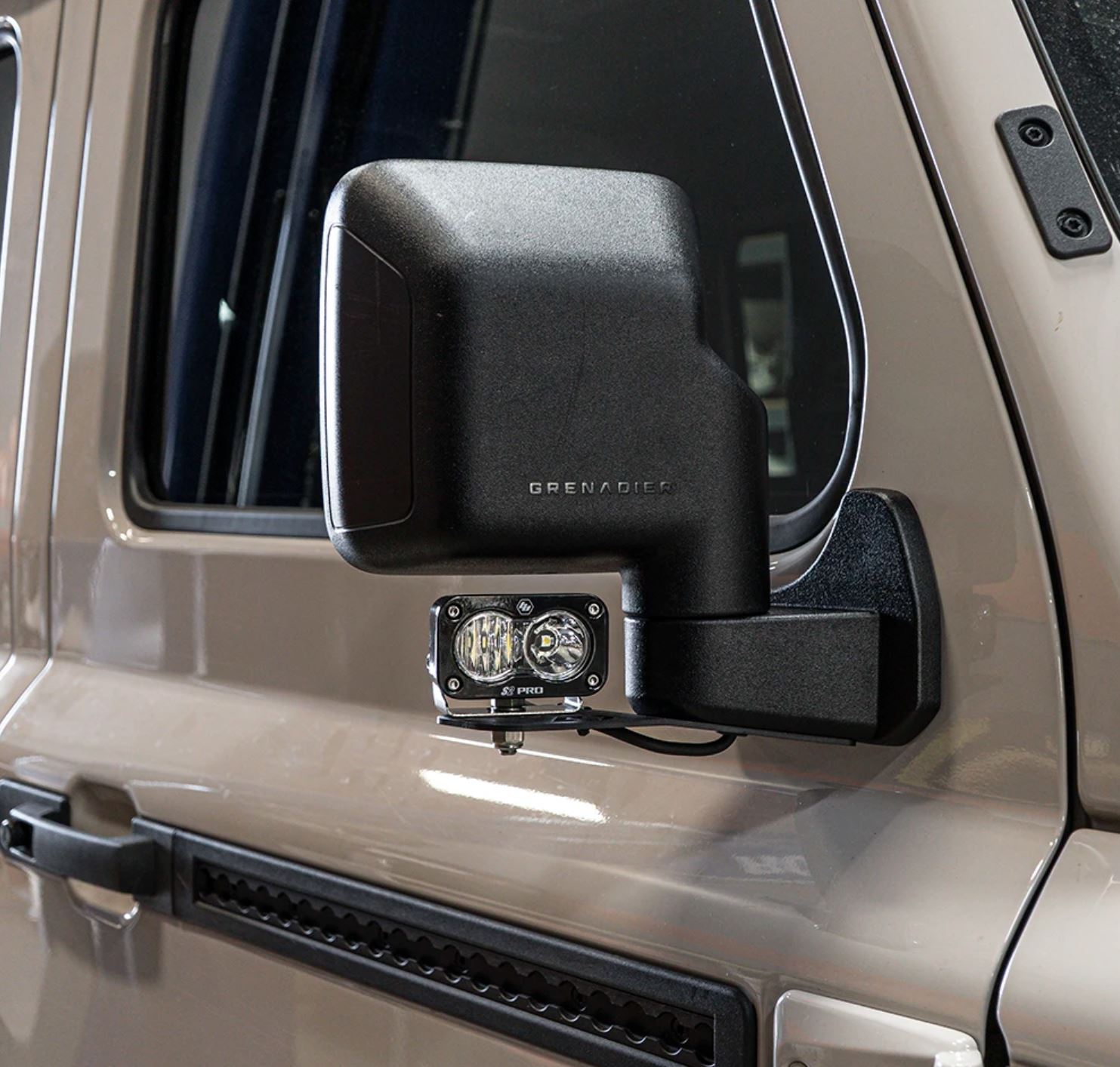 Baja Designs S2 Mirror Light Mount Kit For Ineos Grenadier By Agile Offroad (1)