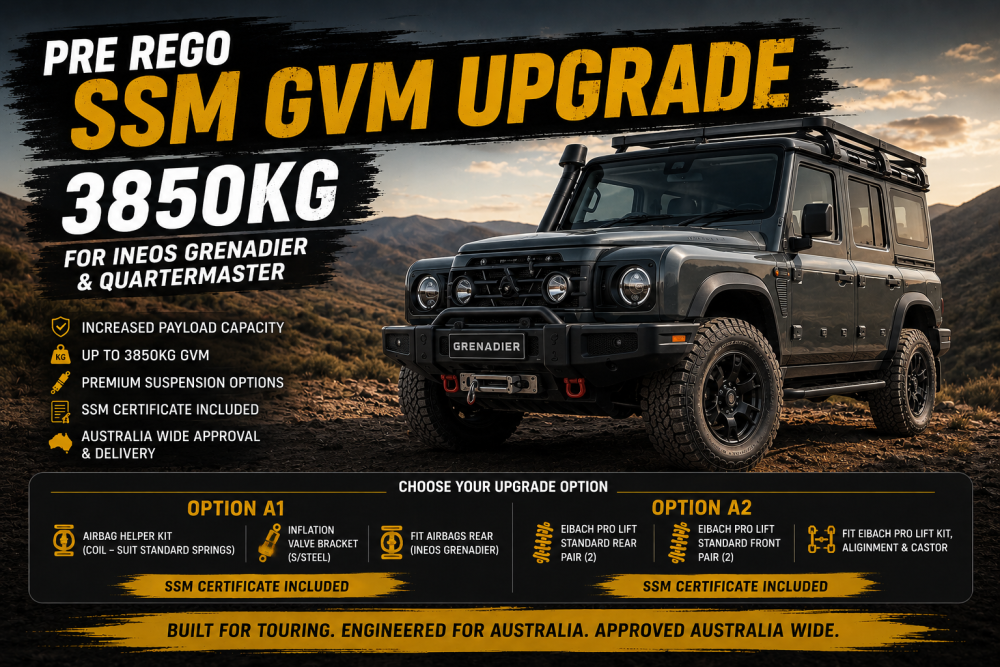 Ineos Grenadier And Quartermaster 3850 Ssm Gvm Upgrade Australia
