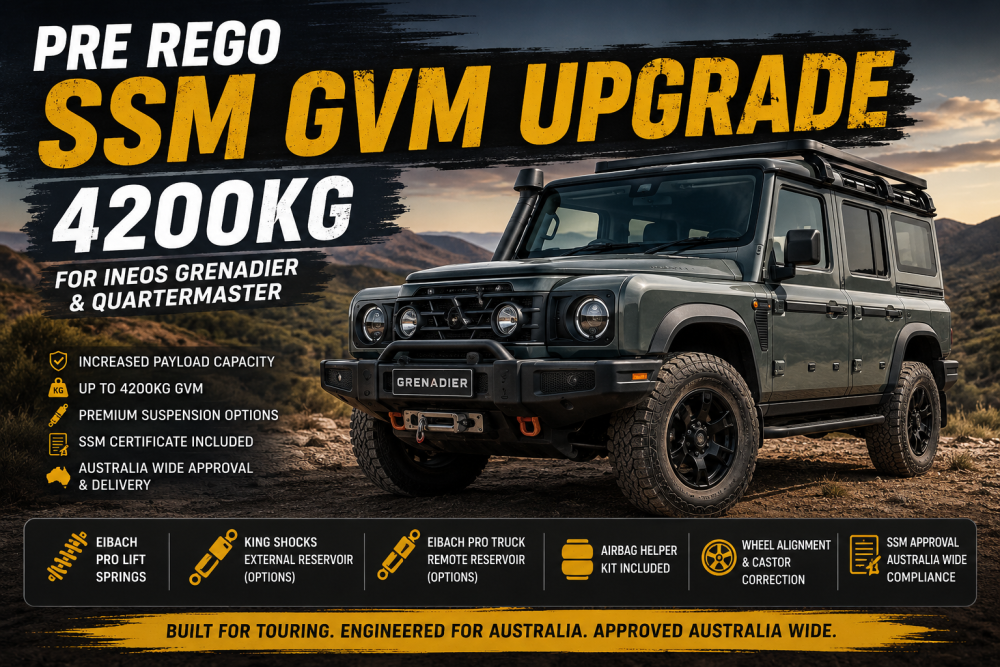 Ineos Grenadier And Quartermaster 4200kg Ssm Gvm Upgrade Australia