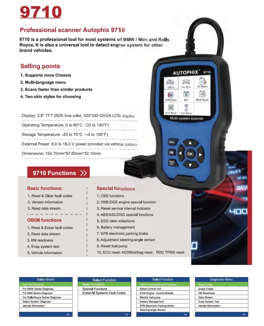Autophix Professional Diagnostic Tool Obd2 9710 Bmw Australia 2