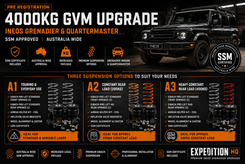 Ineos Grenadier Quartermaster Gvm Upgrade Australia 4000kg Ssm