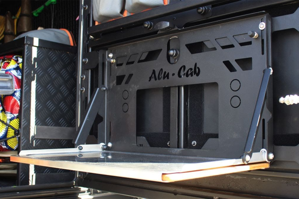 Rear Door Drop Down Table 4 Alu Cab Rear Door Drop Down Table Ineos Grenadier 4x4 Australia 1