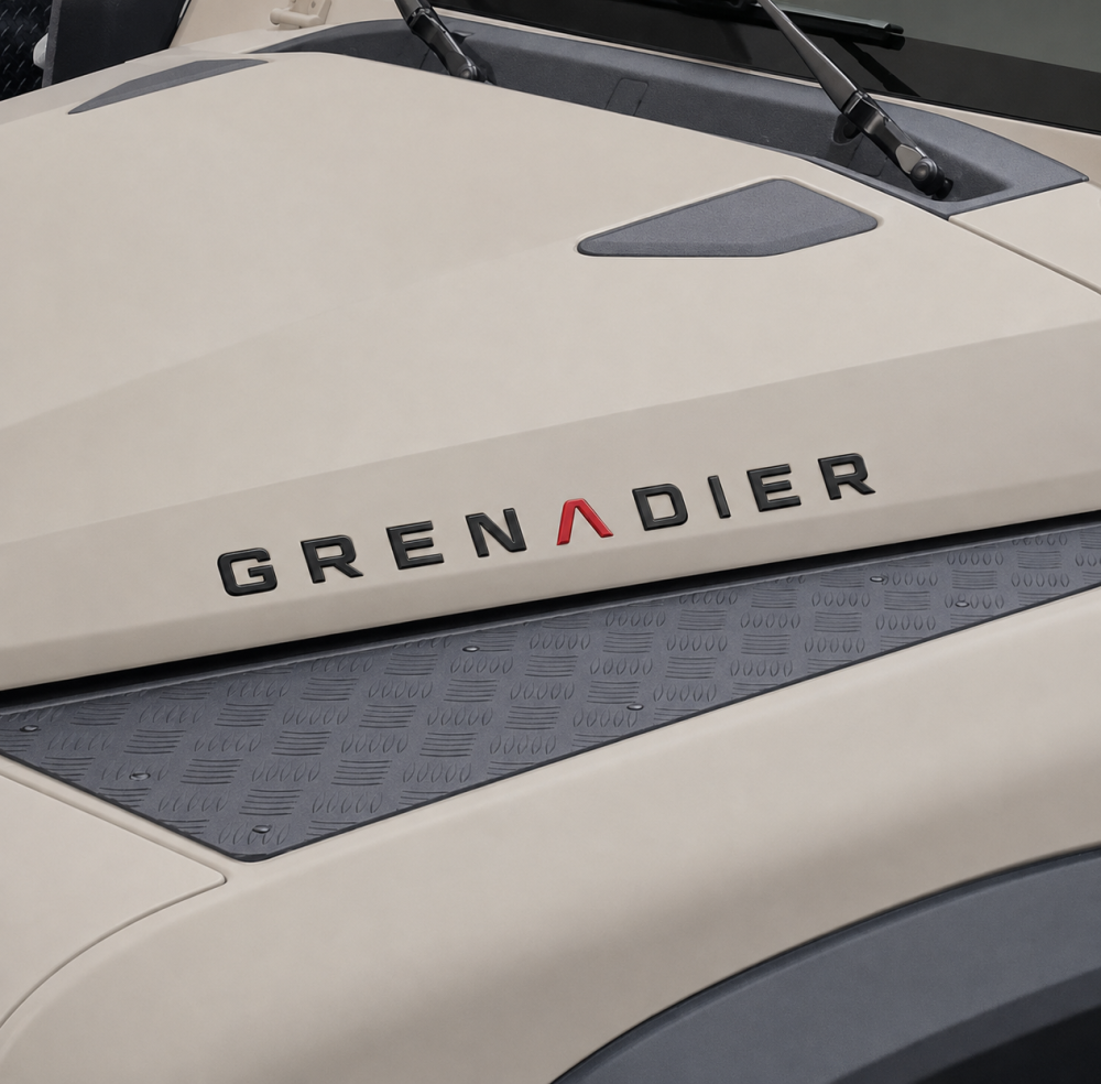 Ineos Grenadier Bonnet Hood Sticker Decal Vinyl Lettering Black Red Australia 1