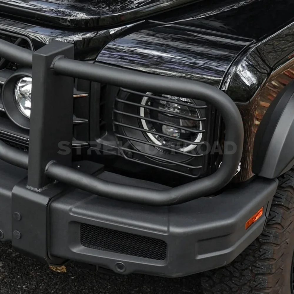 Ineos Grenadier Defender Style Headlight Protection Cover Black Australia 3