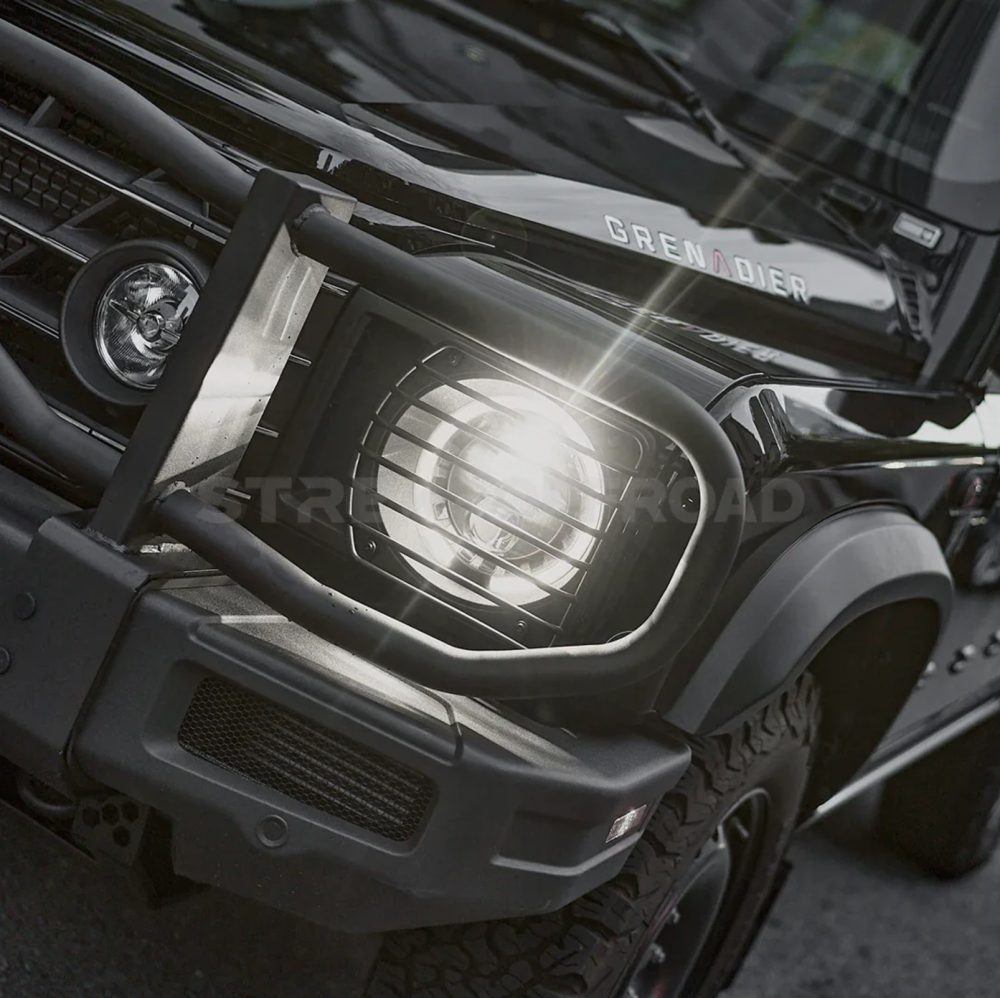 Ineos Grenadier Defender Style Headlight Protection Cover Black Australia 4